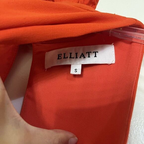 Elliatt Sonnet Coral Red Tiered High Neck sleeveless swing dress size small - Picture 4 of 8